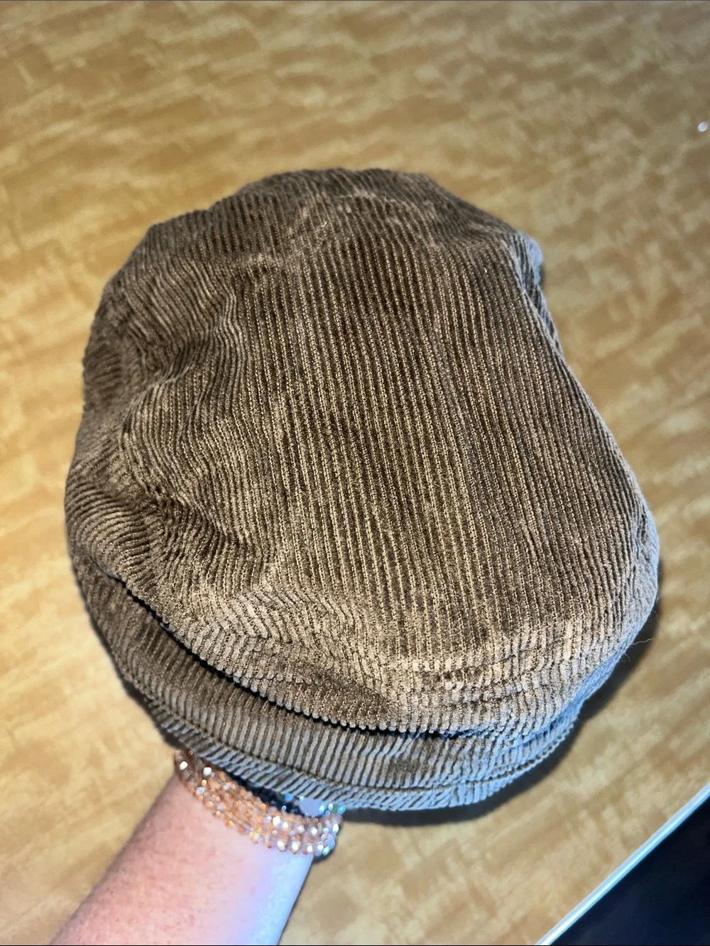 Quiksilver Unisex Green / Brown Corduroy Cadet Cap S/M